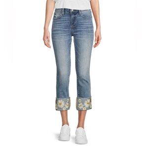 DRIFTWOOD Blue Jeans with Floral Accents